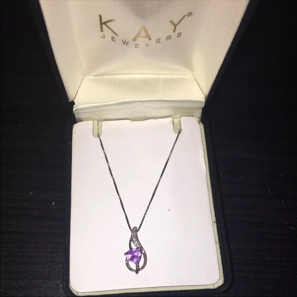 Amethyst Kay jewelers silver necklace